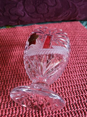 Ostali kućni dekor: Vaza nova rucni rad Anna Huite. kristal,led,brusen kristal. 70te — 13