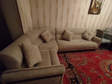 Divan və kreslo dəstləri: Künc divan, Divan, Bazasız, Açılmayan — 4