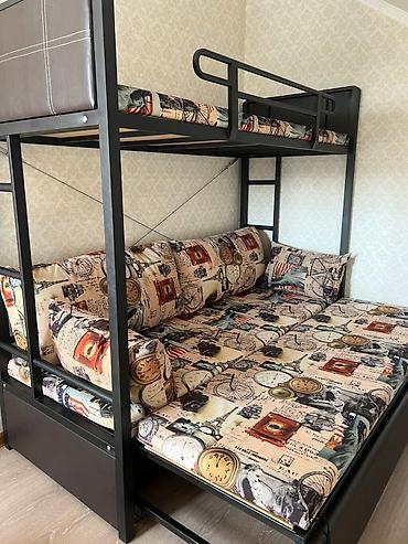 двухярусный диван: Двухъярусная кровать, Б/у, Складная — 5