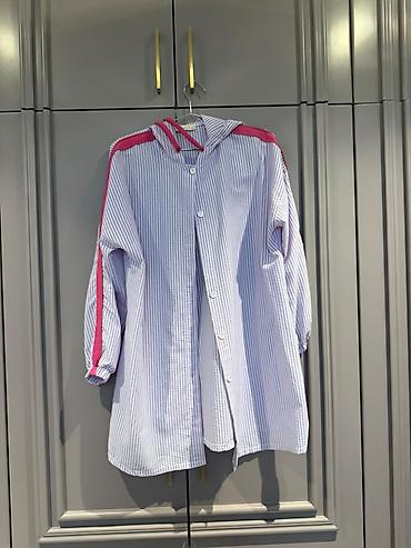 pull and bear: Zolaqlı kapüşonlu qadın köynəyi — 2