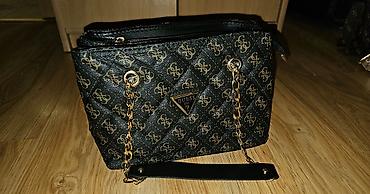 Modni rančevi: GUESS LOUISS VUITTON MICHAEL KORS. Elegantne damske torbe – crna — 19