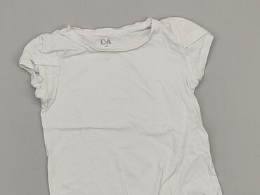 koszulka biała oversize: T-shirt, C&A, 7 years, 116-122 cm, condition - Good