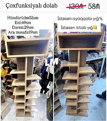 Çoxfunksiyalı dolab - Ölçülər: hündürlük 1 m 52 sm, en 49 sm