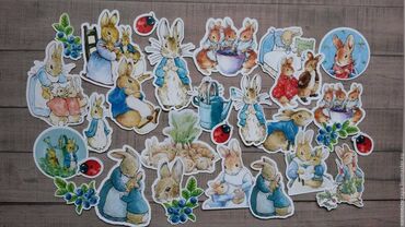 бумага для плотера: Наклейки декоративные для скрапбукинга, 40 шт "Кролик Питтер"-