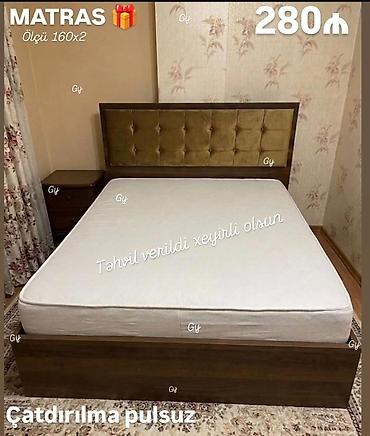 160x200 ölçülü matras. Şəkildə ağ rəngdə, qalın kənarlı və iki lalafo.az -da 160x200 ölçülü matras. Şəkildə ağ rəngdə, qalın kənarlı və iki