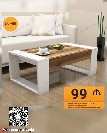 masa transformatoru: Minimalist orta masa – LA Mini seriyası - Dizayn: Ağ rəngli yan