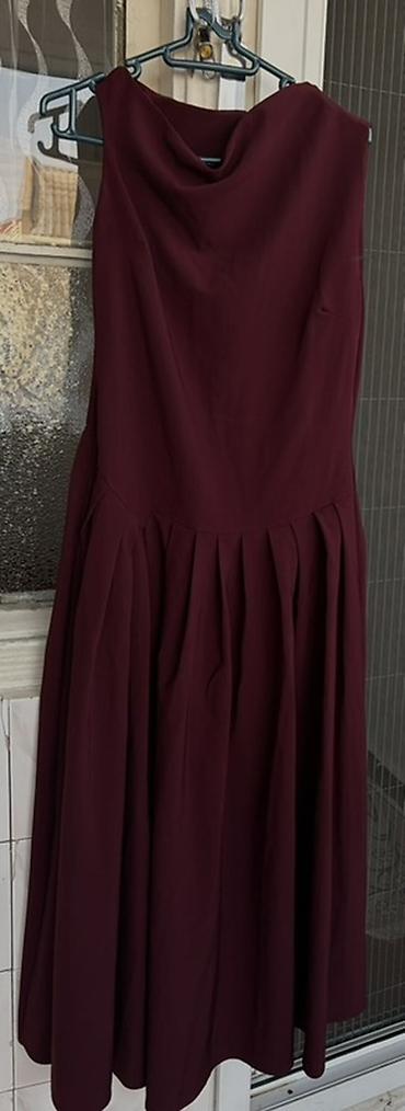 vecerni donlar: Bordo rəngli ziyafət/gecə geyimi - Model: midi uzunluqda, ətək — 5