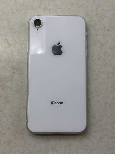 Apple iPhone: IPhone Xr, Б/у, 64 ГБ, Белый, Чехол, 79 %