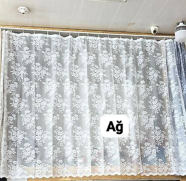 Pərdə və tüllər: Tül pərdə dəsti - Material: nazik, şəffaf tül (poliestr əsaslı) — 3