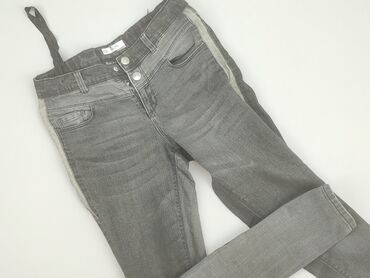 spodnie szary jeans: Spodnie jeansowe, 12 lat, 146/152, stan - Dobry