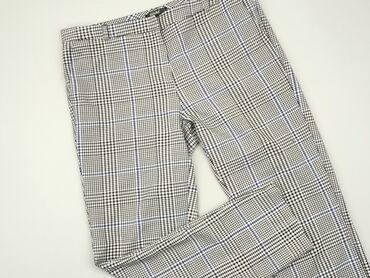 brązowa spódnice w kratę: Material trousers, XL (EU 42), condition - Good