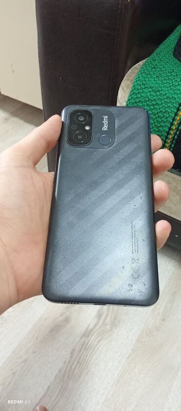 мобильный телефон: Redmi 12C, 64 GB, rəng - Qara, Barmaq izi, Face ID