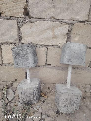 idmana aid şəkillər cəkmək: Beton qantel dəsti(Endirim olacaq!) - Material: hər iki tərəfi bərk — 3