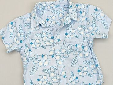 koszula 100 len: Shirt 2-3 years, condition - Very good, pattern - Print, color - Light blue