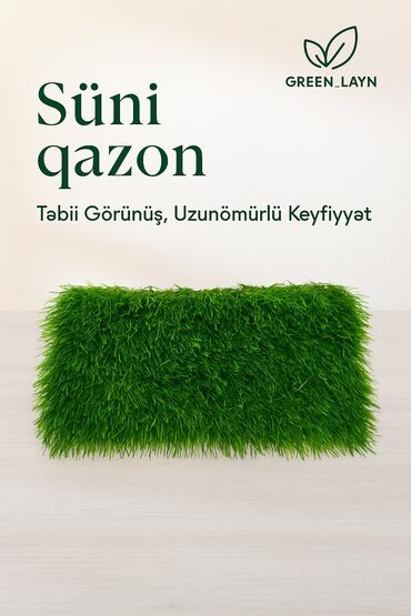 Süni güllər: Süni qazon, kovralit, dekor — Green_Layn 🌱 Süni qazon – Təbii görünüş — 2