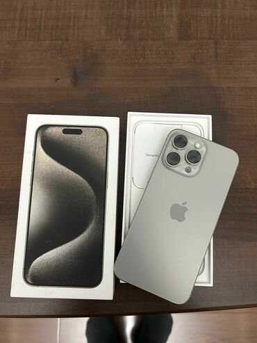 Apple iPhone: IPhone 15 Pro Max, Б/у, 256 ГБ, Natural Titanium, 96 %