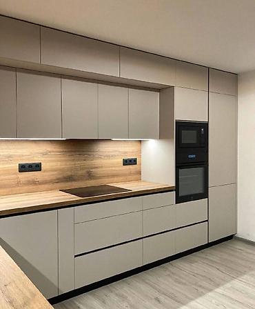 Sifarişlə mətbəx mebeli: Sifarişlə mətbəx dəsti, Özü çəkən petlələr, Mat laminat, Kredit yoxdur, Pulsuz çatdırılma, Rayonlara çatdırılma — 11