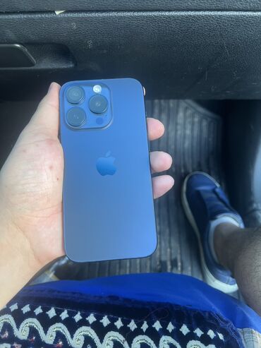 Apple iPhone: IPhone 15 Pro, Б/у, 256 ГБ, Blue Titanium, Кабель, 90 %