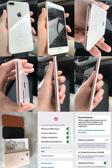 iphone 8 plus qiymeti baku electronics: IPhone 8 Plus, 64 GB, Qızılı, Barmaq izi, Sənədlərlə