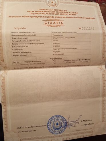 Torpaq sahələrinin satışı: 12 sot, Kənd təsərrüfatı, Mülkiyyətçi, Kupça (Çıxarış), Bələdiyyə -da lalafo.az — 9 Torpaq sahələrinin satışı: 12 sot, Kənd təsərrüfatı, Mülkiyyətçi, Kupça (Çıxarış), Bələdiyyə — 9