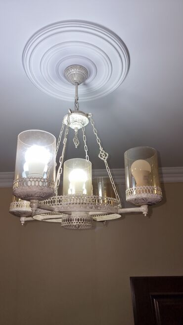 Şamlar: Çılçıraq, 5 lampa, Metal