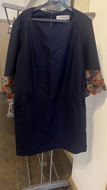 платье с воланом: Повседневное платье, Made in KG, Осень-весна, Короткая модель, 4XL (EU 48)