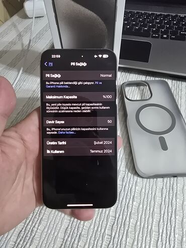 iphone 14 pro max azerbaycan fiyatı: IPhone 15 Pro Max, 256 GB, Gümüşü, Zəmanət, Barmaq izi, Face ID