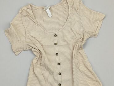bawełniane bluzki z krótkim rękawem: Bluzka Damska, H&M, M, stan - Bardzo dobry