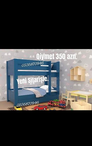 Uşaq mebeli: Oğlan və qız üçün, Yeni, Çarpayı, Matras ilə, Siyirməli, Laminat — 4