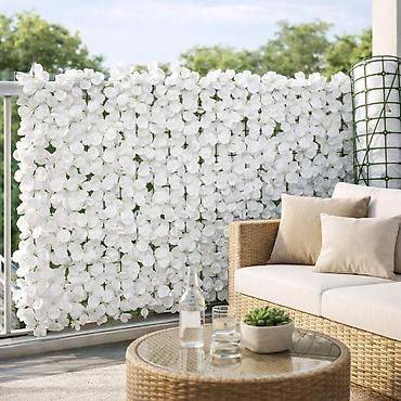 Baštenska dekoracija: 🌸 Dekorativna ograda od veštačkog cveća 3x1m 🌸 Ulepšajte svoju terasu — 1