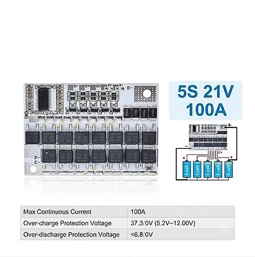 telefon plata: 5S 21V 100A Li-ion/LiPo BMS qoruyucu plata - 5S akkumulyator paketi — 1