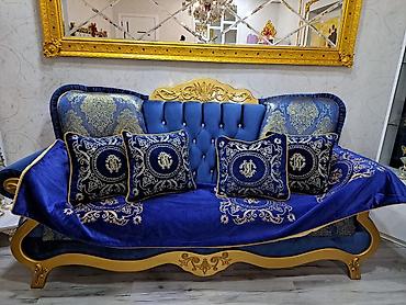 salon divan: Klassik üslubda 3+1 oturma dəsti - Tərkibi: 3 nəfərlik divan və 1 — 1
