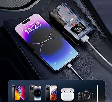 battery pack: Пусковое зарядное устройство Jump Starter + компрессор для накачки — 3
