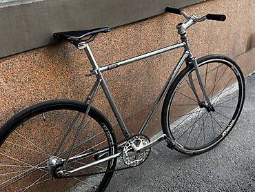 gray fixed gear: Классик байк продам фулл вел рама хромолибден сталь Рулевая неко есть — 1