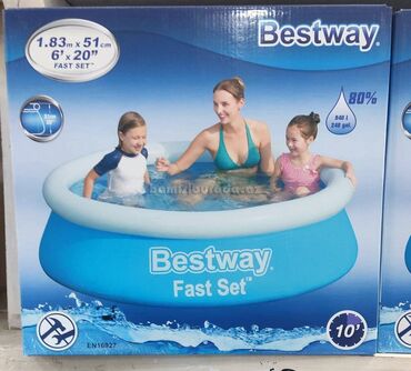 plastik hovuz: Şişmə hovuz Bestway Fast Set EN16927 Brend:Bestway Material