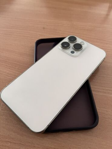 чехлы для айфон 7: IPhone 14 Pro Max, Колдонулган, 128 ГБ, White Titanium, Каптама