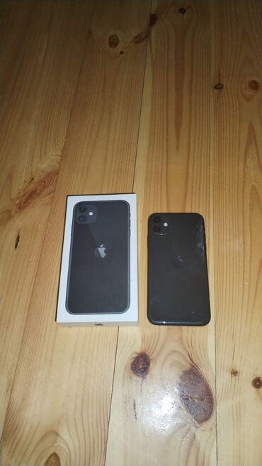 Apple iPhone: IPhone 11, 64 GB, Qara, Zəmanət, Simsiz şarj, Face ID