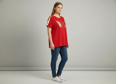 czerwona koszulka jordan: Vestino, Жіноча блуза, розмір One size