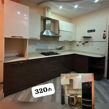 Столы и стулья: *320₼ MƏTBƏX mebeli :-TƏCİLİ SATILIR*‼️ ÖLÇÜ:-bilinmir ÜZƏRİNDƏ