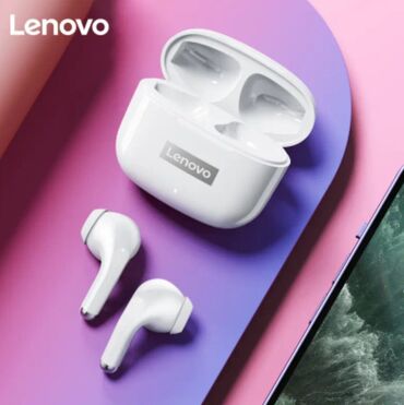 Qulaqcıqlar: Simsiz (Bluetooth) Yeni Qulaqcıqlar Lenovo, rəng - Ağ