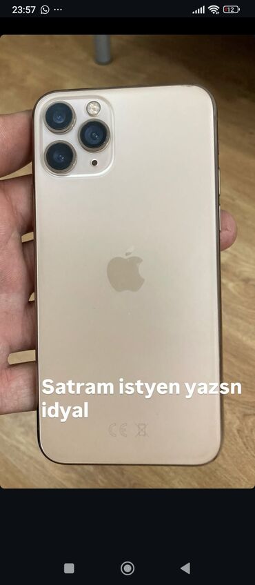 naxtel elaqe: IPhone 11 Pro, 64 GB, Matte Gold, Face ID