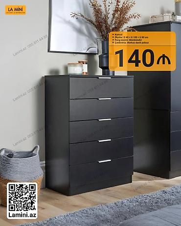 Komodlar: Komod – La Mini - Ölçülər: Dərinlik 40 sm × Hündürlük 100 sm × Uzunluq — 1