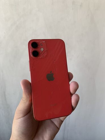 вайфай роутер с симкой: IPhone 12 mini, Колдонулган, 128 ГБ, Кызыл, Каптама, 77 %