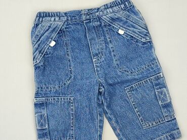 legginsy z siatka po boku: Denim pants, 6-9 months, condition - Good