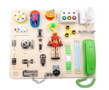 электронные игрушки для детей: Бизиборд настольная развивающая игра доска 50×40см. Busy board В