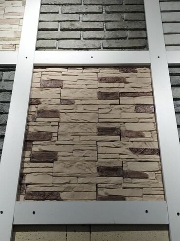 столешница в ванную комнату: Dekorativ divar daş panelləri - Material: dekorativ daş teksturalı