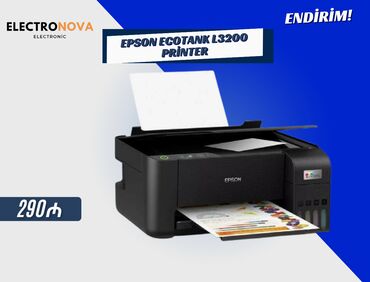 Планшеты: 🖨 Epson EcoTank L3200 Printer ✔️ Çoxfunksiyalı: Printer, Skanner