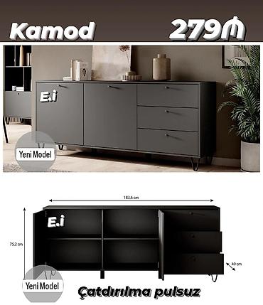 унитаз б у: Kamod – Yeni model, qrafit rəngdə modern dizayn. Ölçülər: - Uzunluq — 1