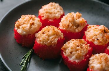 Готовые блюда, кулинария: Сеты роллов и суши - Тёплые роллы в хрустящей панировке: крупные — 27