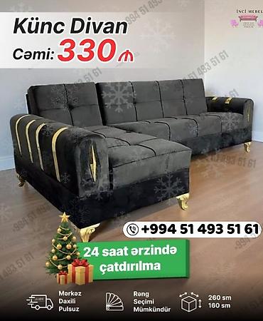 Divanlar: Künc divan, Yeni, Açılan, Bazalı, Parça, Şəhərdaxili pulsuz çatdırılma — 1